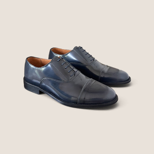 Campanile Oxford con Puntale in Pelle Blu