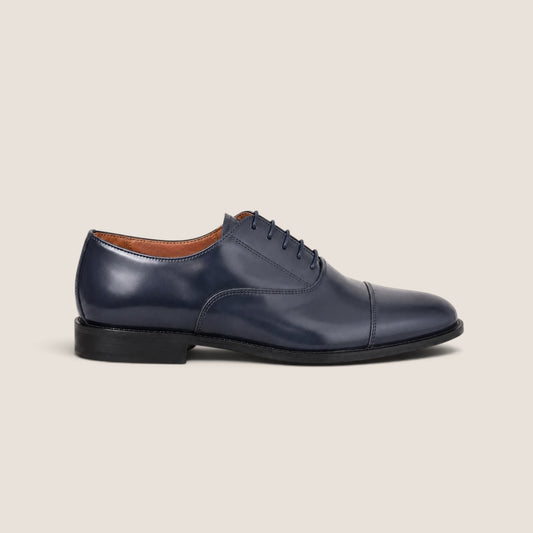 Campanile Oxford con Puntale in Pelle Blu