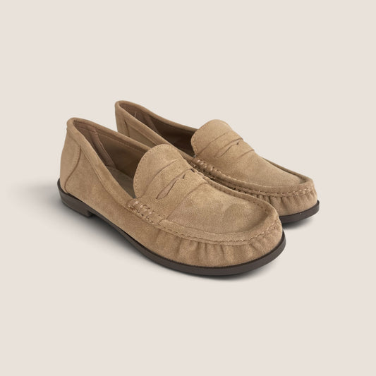 Mocassino Penny Loafer Beige Arricciato