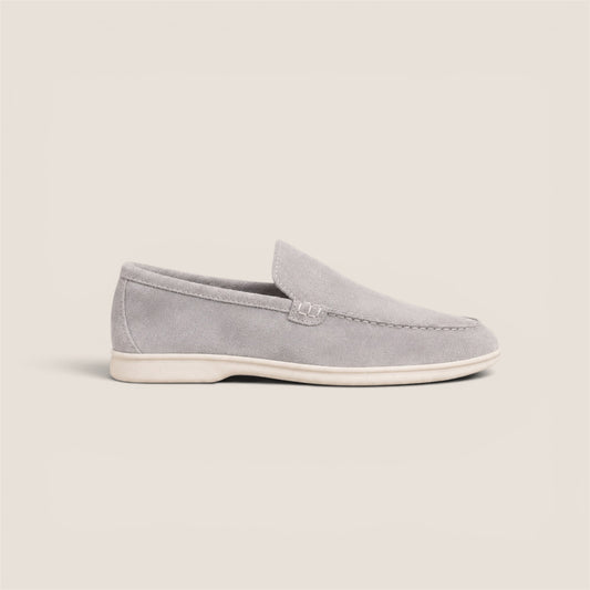 Mocassino in Suede Grigio Ghiaccio