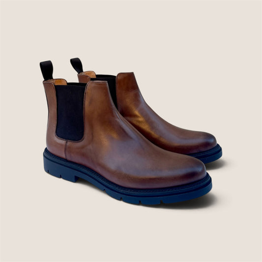 Campanile Stivaletto Chelsea in Pelle Marrone