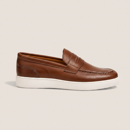 Mocassino Penny Slip-on in Pelle Marrone Cognac