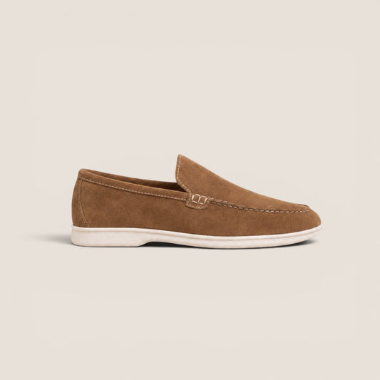 Mocassino in Suede Tabacco