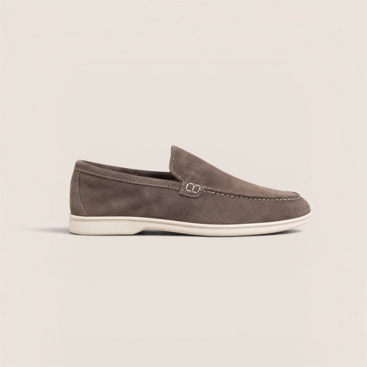 Mocassino in Suede Taupe