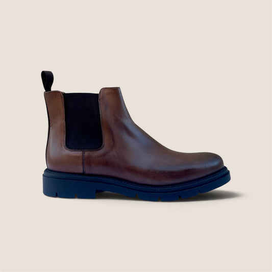 Campanile Stivaletto Chelsea in Pelle Marrone
